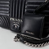 PRADA ダイアグラム チェーン フラップ ショルダーバッグ ブラック 160666543 [P]
