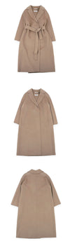 MAXMARA ウィメンズ ミディ ウール コート (キャメル) 160667252 [P]