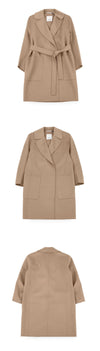 MAXMARA ウィメンズ ベロ VELO ミディ ベルト ウールコート(キャメル) 2629016081600 045 160667256 [P]