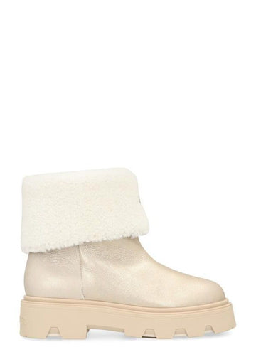 Moncler Aurea Mid Suede Shearing Boots 151061373 [P]
