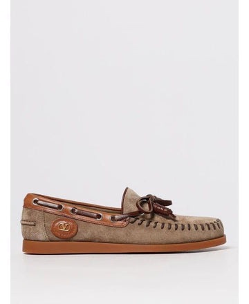 Valentino Crust Leather Boat Shoes 152200677 [P]