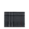 Burberry Charcoal Grey Check Cashmere Scarf 8077880 160673730 [P]