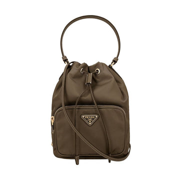 PRADA リナイロン トライアングル ロゴ デュエット バケット ポーチバッグ 160673818 [P]