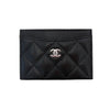 CHANEL Klassische Kartenetui Caviar Kalbsleder Silber AP0213 160674086 [P]