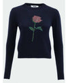 MSGM Rhinestone Rose Sweatshirt 152204910 [P]