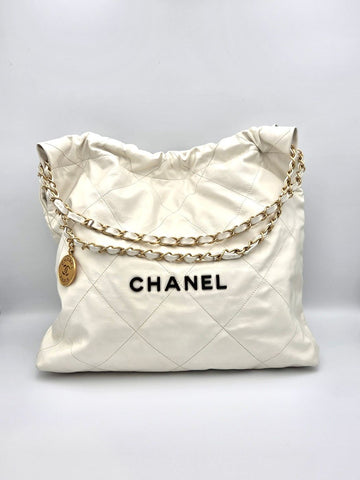 CHANEL 22バッグ 35 ホワイト(AS3261) 状態A 160674467 [P]