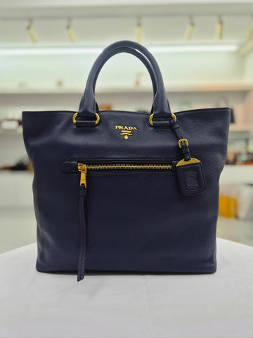 PRADA Tote- und Schultertasche aus Velluto Dino Marine BN2754 160674586 [P]