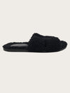 HERMES Schwarze Noué Izmir Shearling Slipper 160674765 [P]