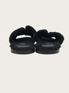 HERMES Schwarze Noué Izmir Shearling Slipper 160674765 [P]