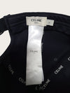 Celine Black Triomphe Patch Cotton Baseball Cap 160674776 [P]