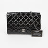 CHANEL Zeitlose klassische Lackleder Clutch Schultertasche Schwarz 158672909 [P]