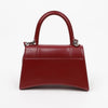 BALENCIAGA Klein Tote Schultertasche Burgunder mit Silberbeschlägen 158738525 [P]