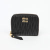 MIU MIU Matelassé Kompakt-Leder Damen Geldbörse Schwarz 159081754 [P]