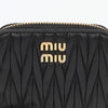 MIU MIU Matelassé Kompakt-Leder Damen Geldbörse Schwarz 159081754 [P]