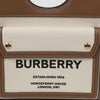 BURBERRY ミニ ツートン キャンバス レザーポケット トートバッグ 159120207 [P]
