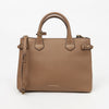 BURBERRY ミディアムレザー バナートート ショルダーバッグ ココア 159406046 [P]