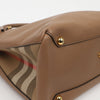 BURBERRY ミディアムレザー バナートート ショルダーバッグ ココア 159406046 [P]