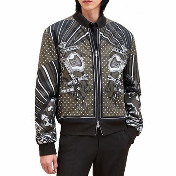 Hermes Printed Stand Collar Zip Jacket 160675128 [P]