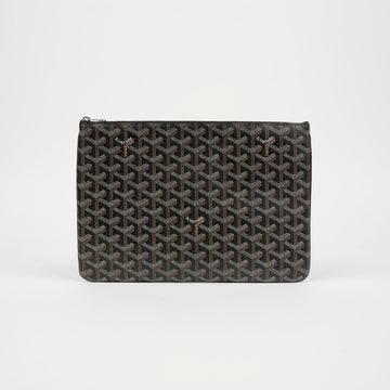 Goyard Sena MM Clutch Black Tan 160402419 [P]