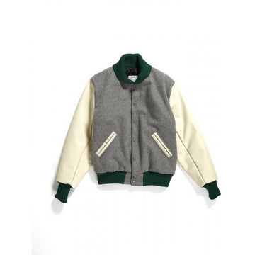 ENGINEERED GARMENTS Varsity-Jacke Grau Woll-Melton 23F1H051 AL002 160628368 [P]