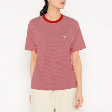 Danton Short Sleeve Inner T-Shirt Stripe Inner DTC0195 CVT RED X WHITE 160629570 [P]