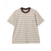 Danton Short Sleeve Pocket T-Shirt Stripe DTC0197 Beige X Brown Multi 160629618 [P]