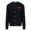 COMME DES GARCONS Rundhalsausschnitt Doppelt Burgunder Emblem Strickpullover 157159235 [P]