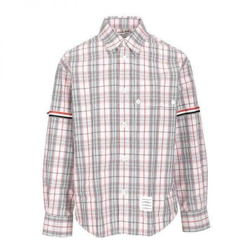 THOM BROWNE 26 Plaid Check Poplin Armband Oversize Hemd 160646394 [P]