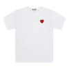 Comme Des Garcons Play Red Heart Rhinestone Appliqué Unisex T-Shirt 144598650 [P]