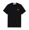 COMME DES GARCONS プレイ レッド ダブルハート ワッペン 半袖Tシャツ 149504663 [P]