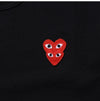 COMME DES GARCONS プレイ レッド ダブルハート ワッペン 半袖Tシャツ 149504663 [P]