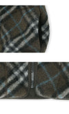 Burberry Kids Check Pattern Fleece Zip-up Jacket (Khaki) 8100022 C1213 125690310 [P]