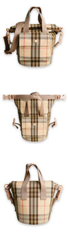 BURBERRY Kind Multi Check Tote Bag (Beige) 8100227 133084865 [P]