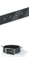 Burberry Men's Dark Check Reversible Leather Belt (Charcoal) 8065341 A1208 144365853 [P]