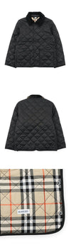 BURBERRY KIDS QUILTED JACKET MIT KAROMUSTER (SCHWARZ) 8108501 A1189 12,14Y 158667666 [P]