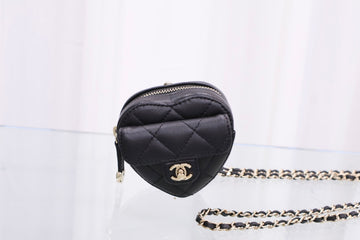 CHANEL Heart Necklace Coin Purse 160688976 [P]