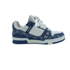 Louis Vuitton Trainer Monogram Denim Leather Sneakers Blue 1A9JGZ 160688999 [P]