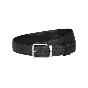 Montblanc Everyday Grain Black Reversible Belt (Shopping Bag Included) 153850558 [P]