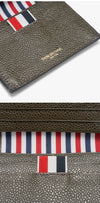 THOM BROWNE Pebble Grain Three Line Tab Card Holder 206 144595929 [P]