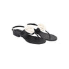 CHANEL Damen Sandalen aus Lammleder mit Kamellienriemen G37117 160695269 [P]