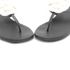CHANEL Damen Sandalen aus Lammleder mit Kamellienriemen G37117 160695269 [P]