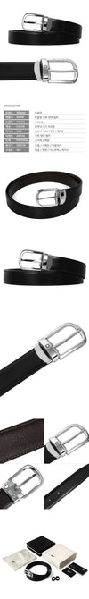 Montblanc Leather Belt 114412 Reversible Black Men's Belt 144155598 [P]