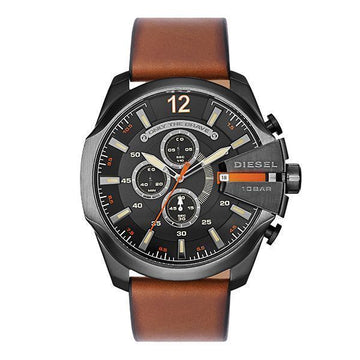 Diesel Mega Chief Chronograph Men's Leather Watch DZ4343 147440639 [P]