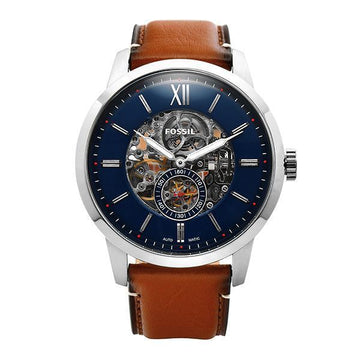 FOSSIL メンズレザースケルトンウォッチ タウンズマン ME3154 144732223 [P]