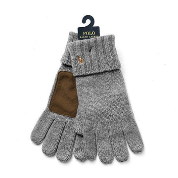 POLO RALPH LAUREN ポニータッチスクリーンレザーパッチグローブ PC0494-015 146713073 [P]