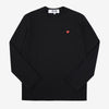 Comme Des Garcons Small Red Heart Patch Unisex Long Sleeve T-Shirt 144598605 [P]