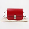 CELINE Klassische Box Kleine Leder Schultertasche Rot mit Silberbeschlägen 160477961 [P]