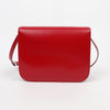 CELINE Klassische Box Kleine Leder Schultertasche Rot mit Silberbeschlägen 160477961 [P]