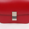 CELINE Klassische Box Kleine Leder Schultertasche Rot mit Silberbeschlägen 160477961 [P]
