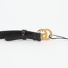 Gucci GG Buckle Leather Belt Black Antique Brass 160478972 [P]